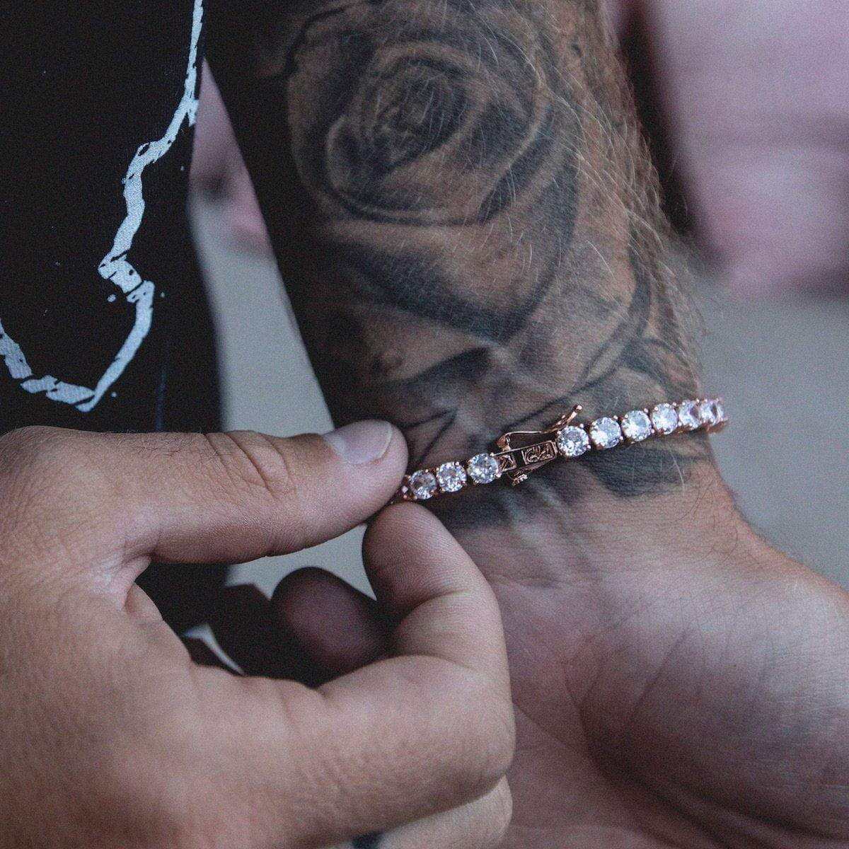 Round Cut Tennis Bracelet in Rose Gold - 5mm