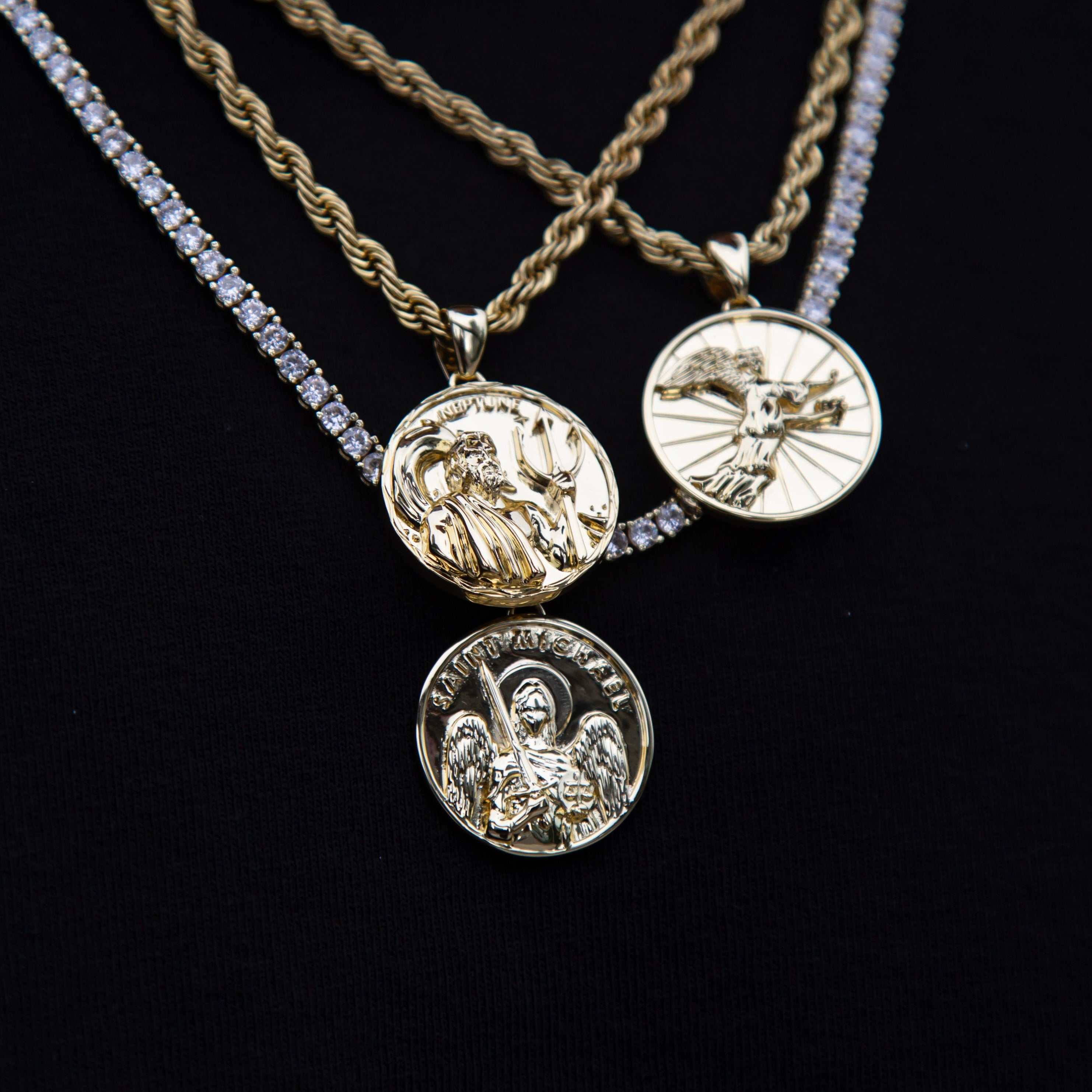 Saint Michael Coin Pendant