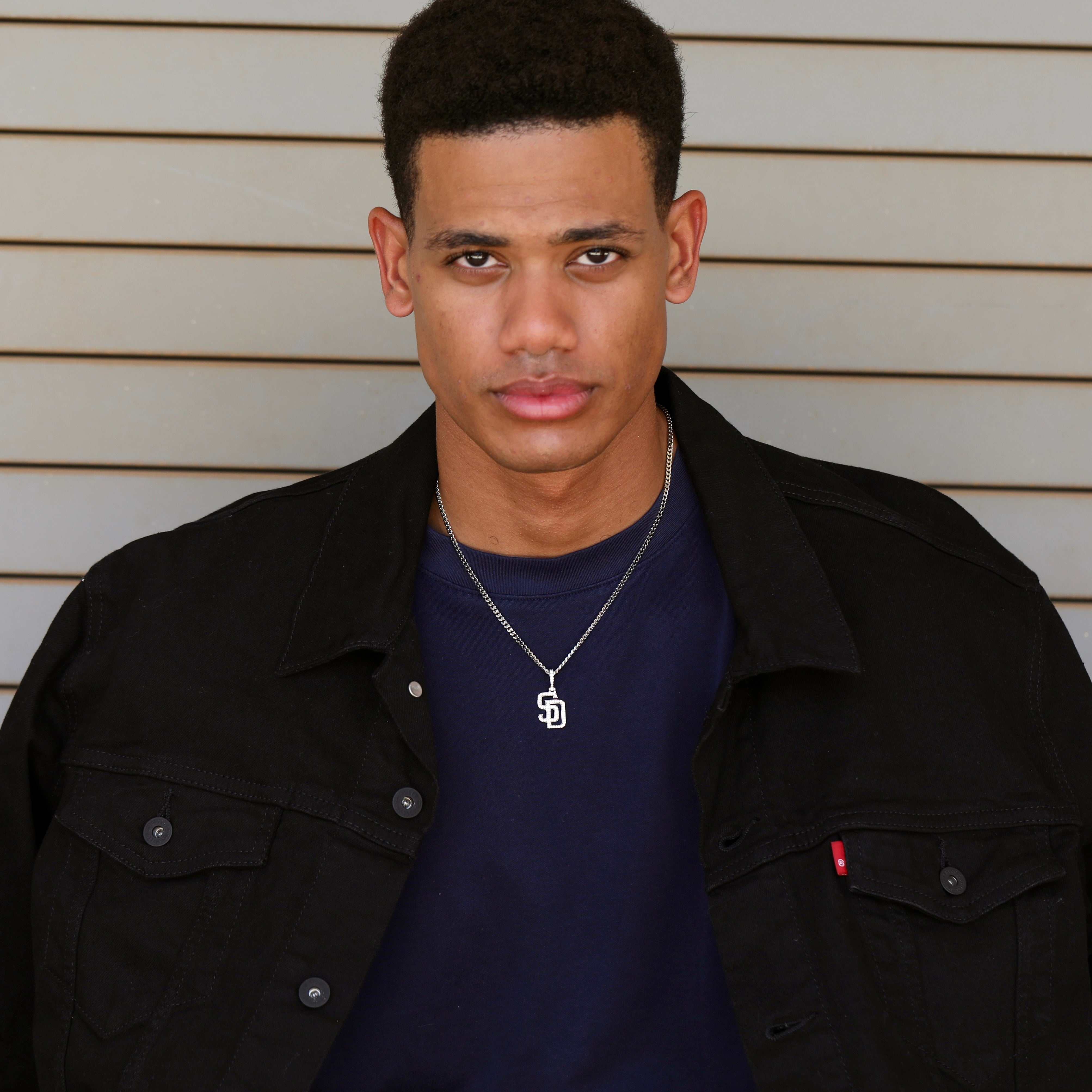 San Diego Padres Official MLB Micro Logo Pendant in White Gold