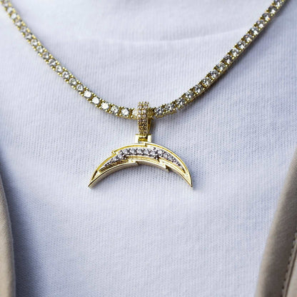 Los Angeles Chargers Official NFL Micro Logo Pendant - Yellow Gold