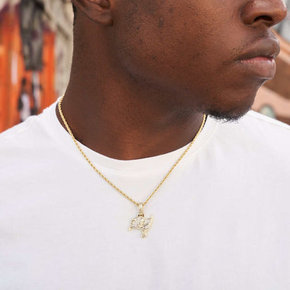 Tampa Bay Buccaneers Official NFL Micro Logo Pendant - Yellow Gold