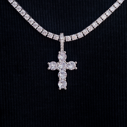 Iced Micro Round Cross