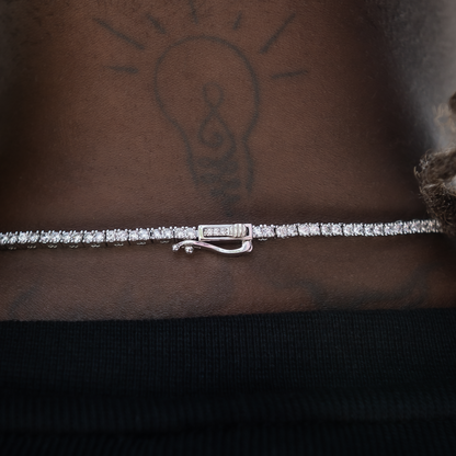 Diamond Tennis Chain in White Gold- 2mm
