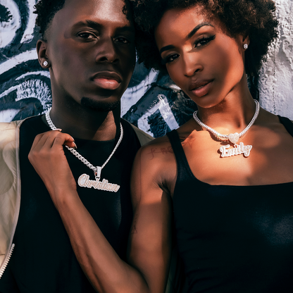 Custom Name Plate Two-Tone Script Font