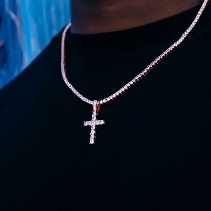 Diamond Cross in Rose Gold