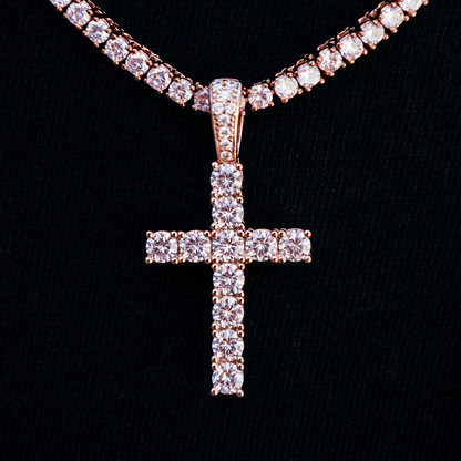 Diamond Cross in Rose Gold