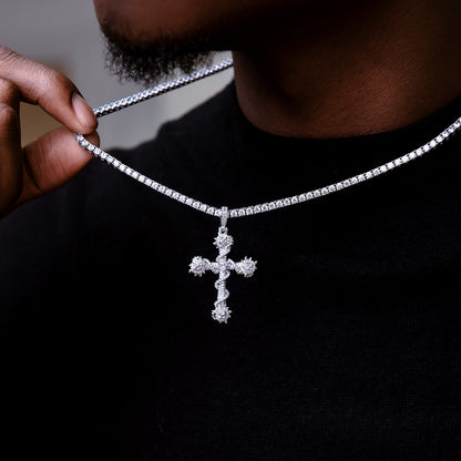 Crystal Iced Spiked Cross