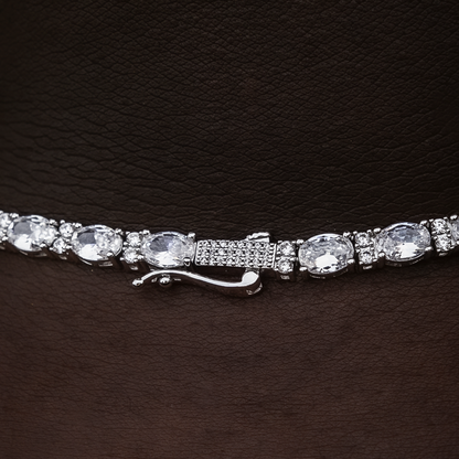 Diamond Mixed Oval Cut Tennis Chain- 3mm