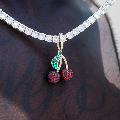 Iced Cherry Pendant