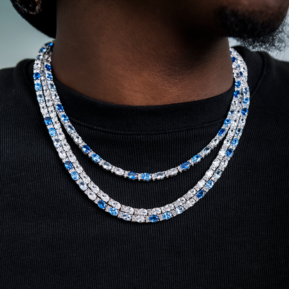 Diamond Mixed Oval Cut Tennis Chain- 5mm