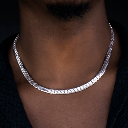 South Beach Cuban™ in White Gold- 8mm