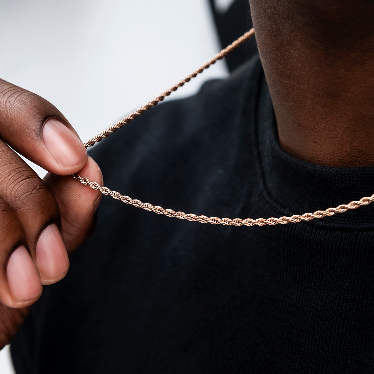 Rope Chain in Rose Gold - 2mm