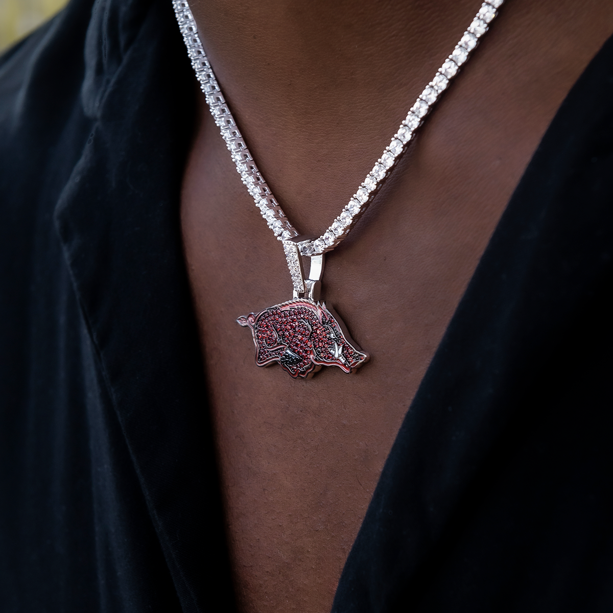 Arkansas Razorbacks Official NCAA Logo Pendant