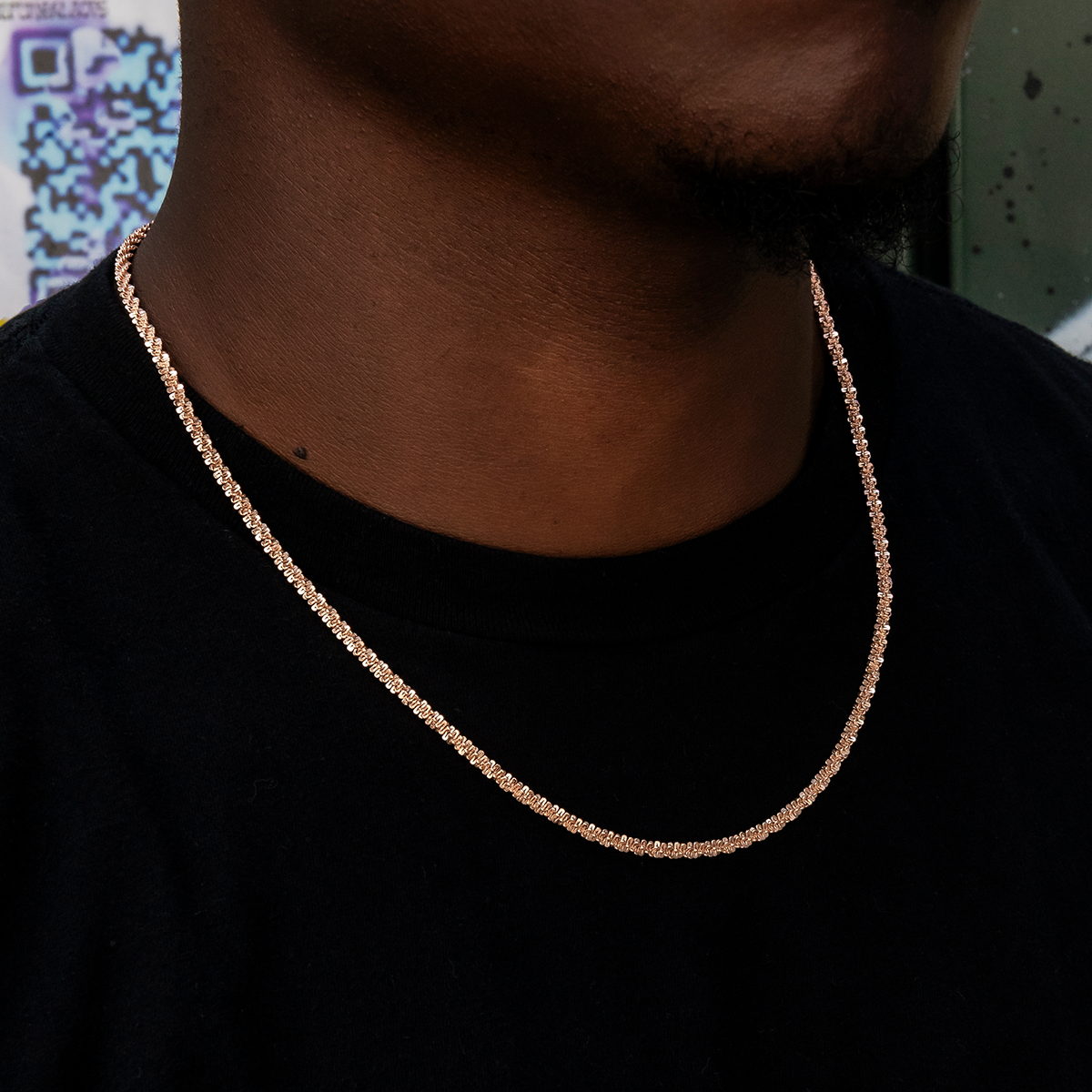 Popcorn Chain in Rose Gold- 4mm