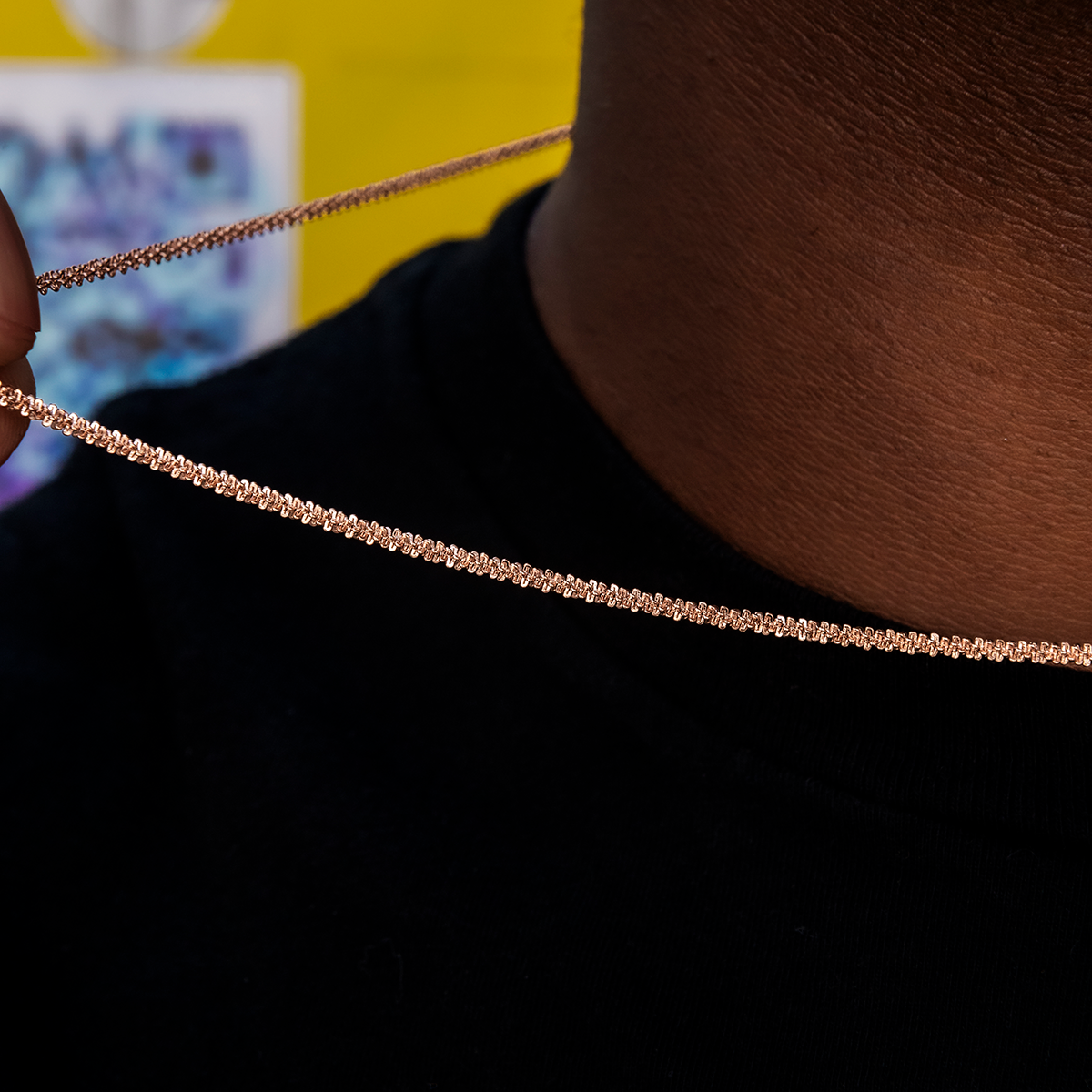 Popcorn Chain in Rose Gold- 2mm