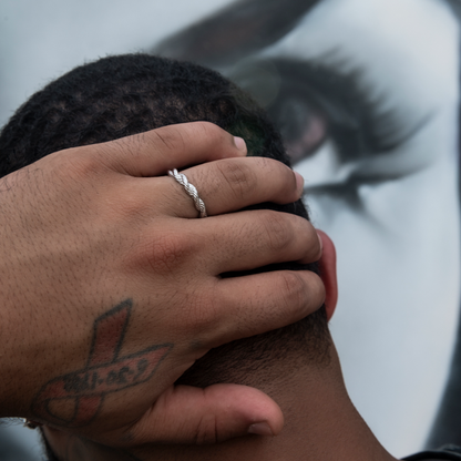 4MM Rope Ring in White Gold