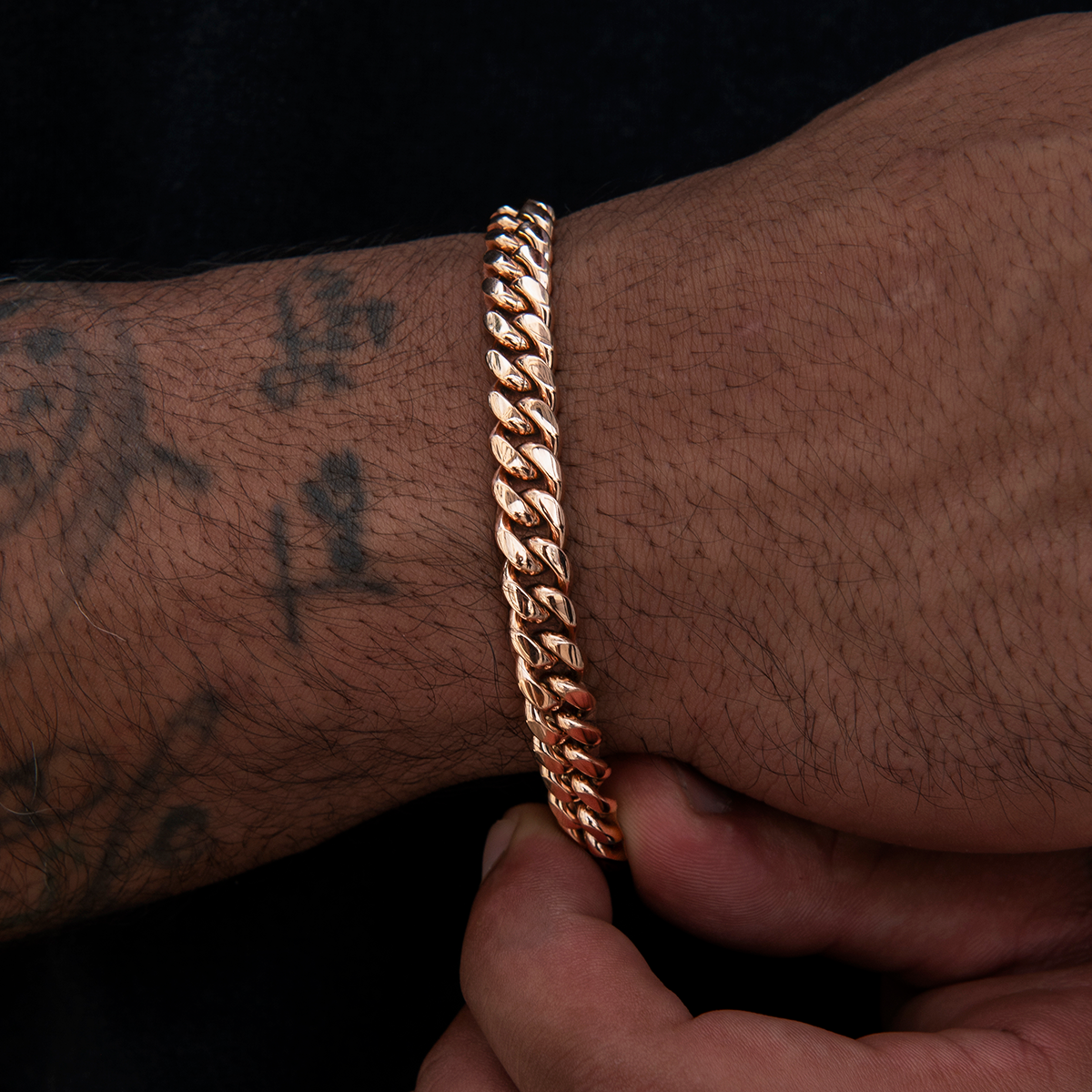 Miami Cuban Link Bracelet in Rose Gold- 8mm