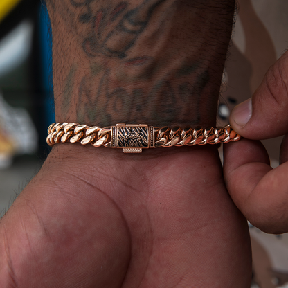 Miami Cuban Link Bracelet in Rose Gold- 8mm