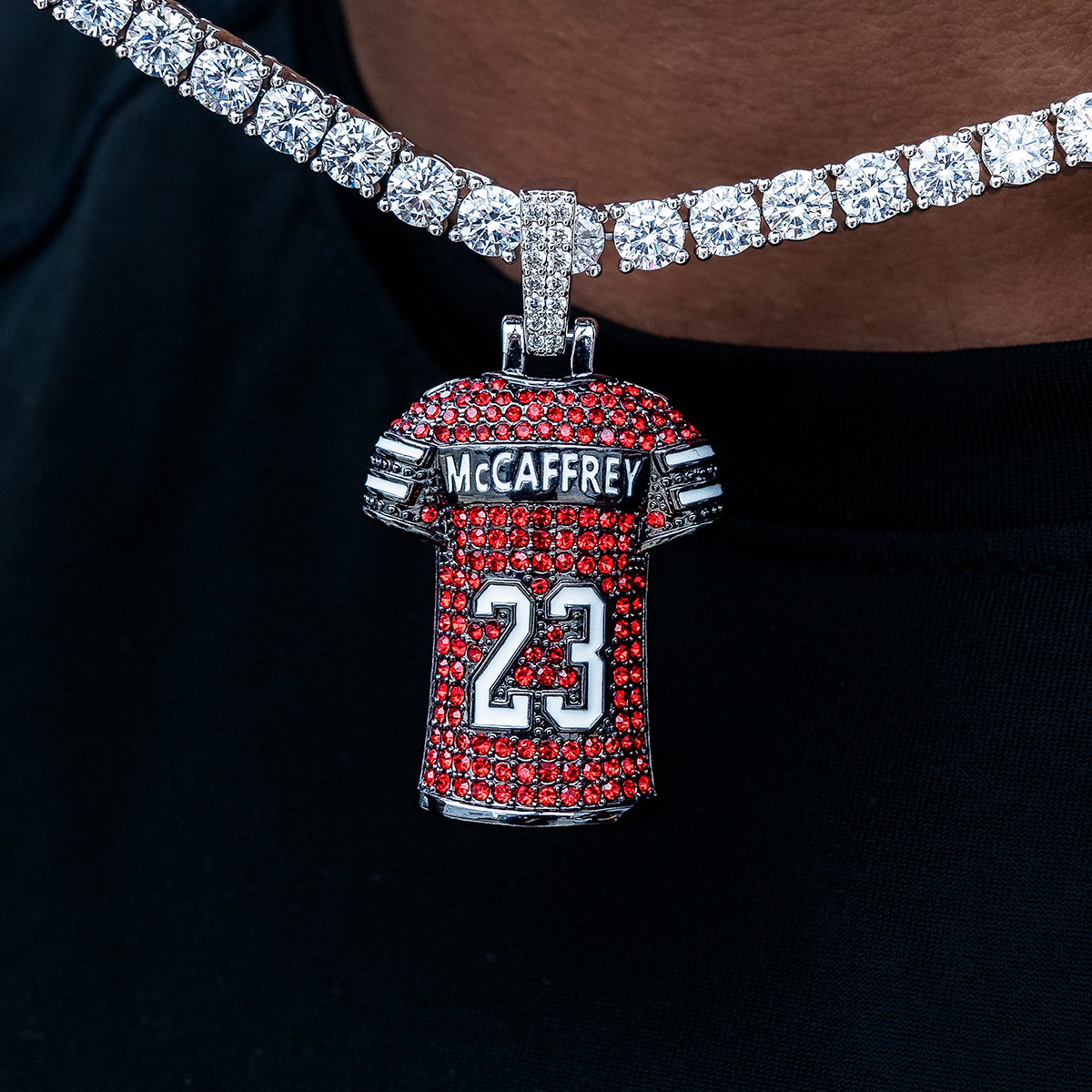 San Francisco 49ers Christian McCaffrey Jersey Pendant