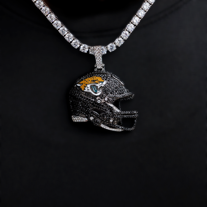 2025 Jacksonville Jaguars Team Helmet Pendant - White Gold