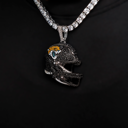 2025 Jacksonville Jaguars Team Helmet Pendant - White Gold