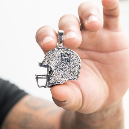 2025 Los Angeles Chargers Team Helmet Pendant - White Gold