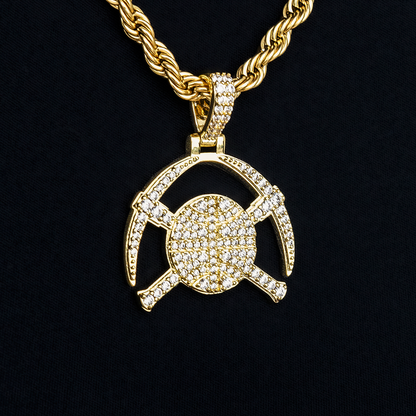 Denver Nuggets Official NBA Micro Logo Pendant in Yellow Gold