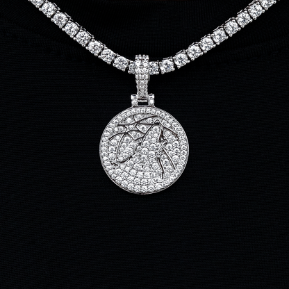 Minnesota Timberwolves Official NBA Micro Logo Pendant in White Gold