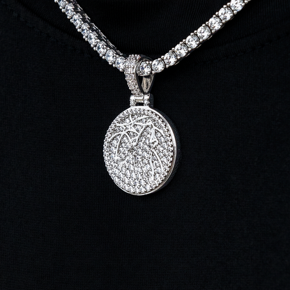 Minnesota Timberwolves Official NBA Micro Logo Pendant in White Gold