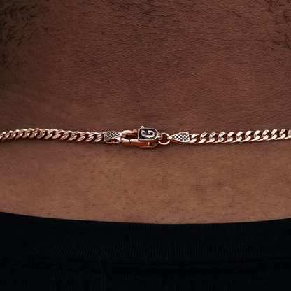 Micro Cuban Chain in Rose Gold- 3mm