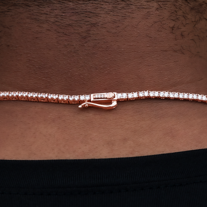 Diamond Tennis Chain in Rose Gold- 2mm