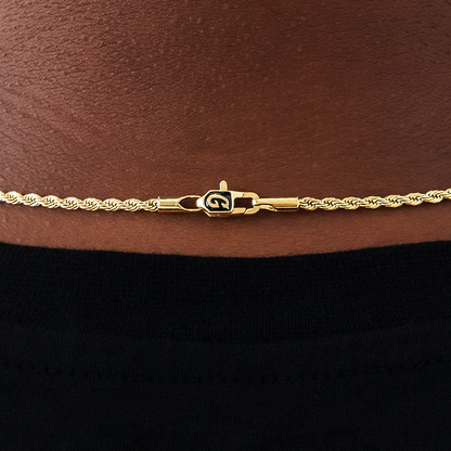 Rope Chain in Yellow Gold - 2mm