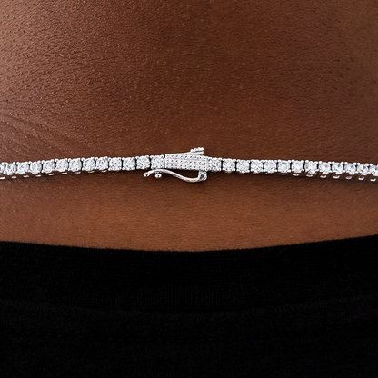 Diamond Tennis Necklace in White Gold- 3mm
