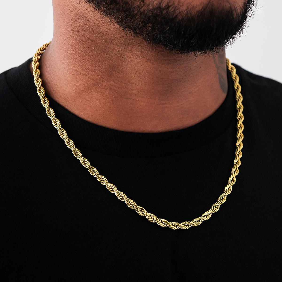 Rope Chain in Yellow Gold- 6mm