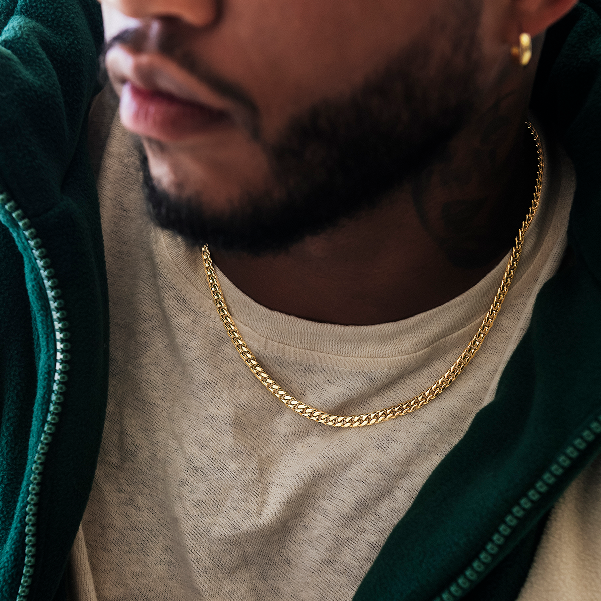 Cuban Link Chain in Yellow Gold - 5mm
