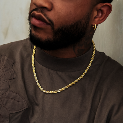 Rope Chain in Yellow Gold- 6mm