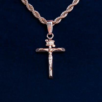 Crucifix Pendant - Rose Gold