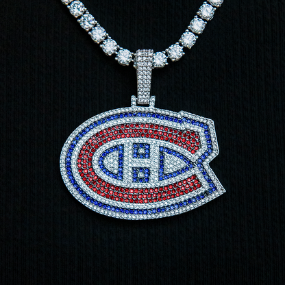 Montreal Canadiens Official NHL Logo Pendant - White Gold