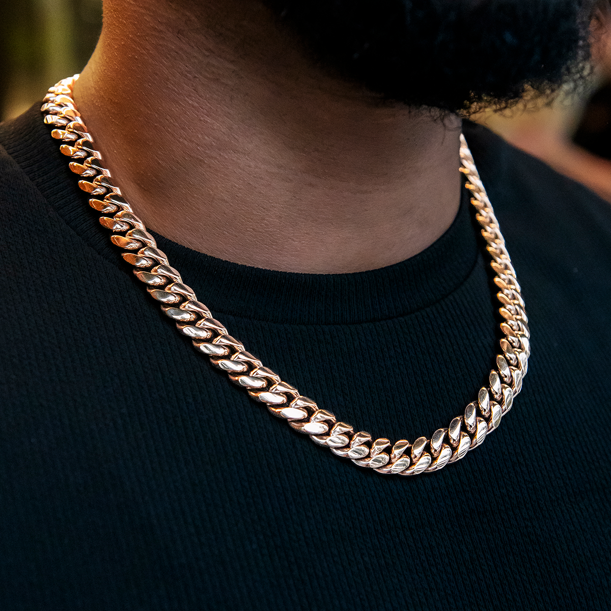 GLD Signature Cuban in Rose Gold - 12mm