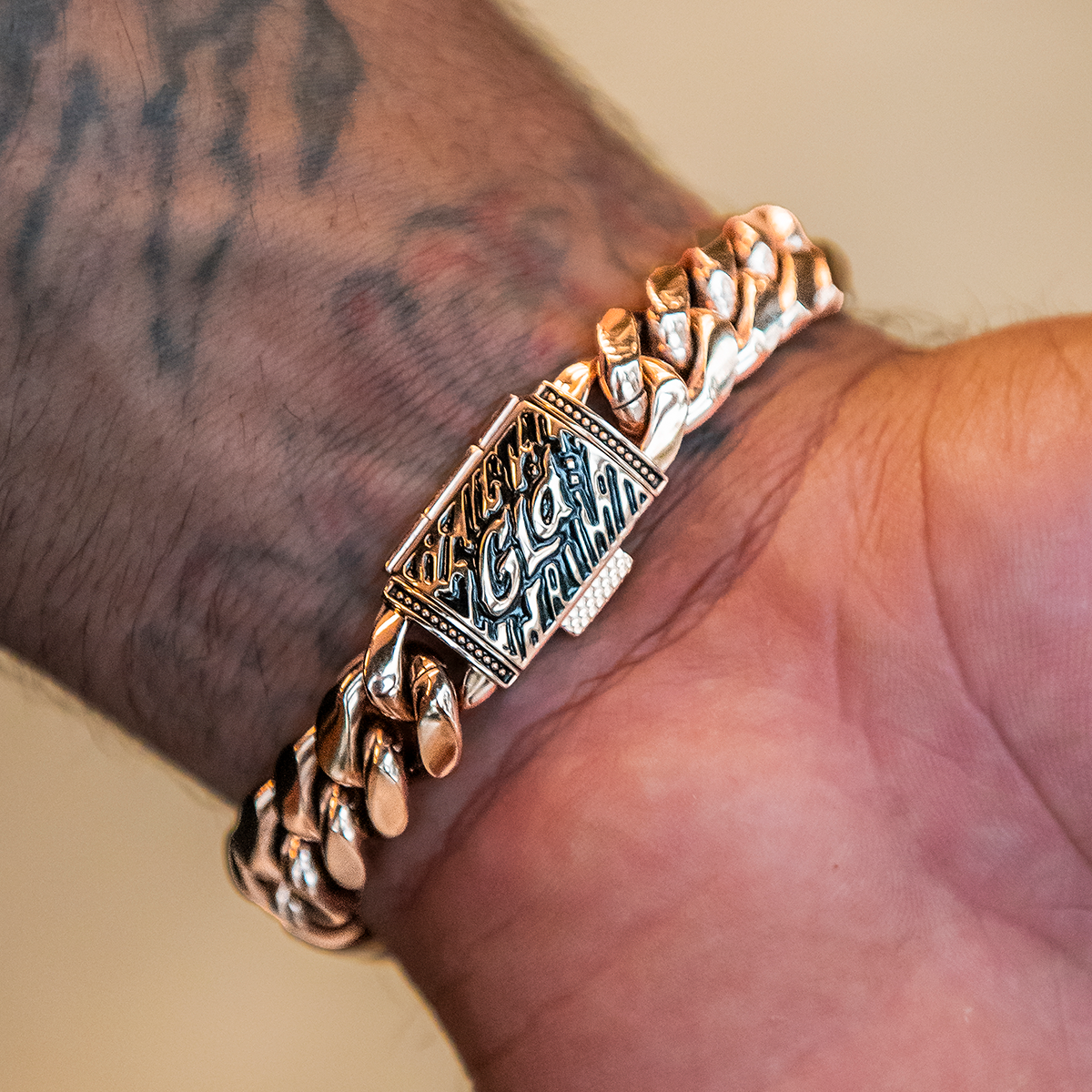 Signature Cuban Link Bracelet in Rose Gold - 12mm