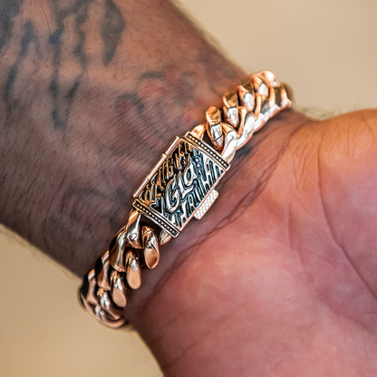 Signature Cuban Link Bracelet in Rose Gold - 12mm