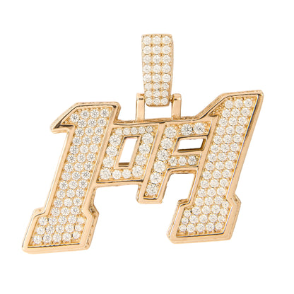 Men's Moissanite 1of1 Pendant in Yellow Gold Vermeil