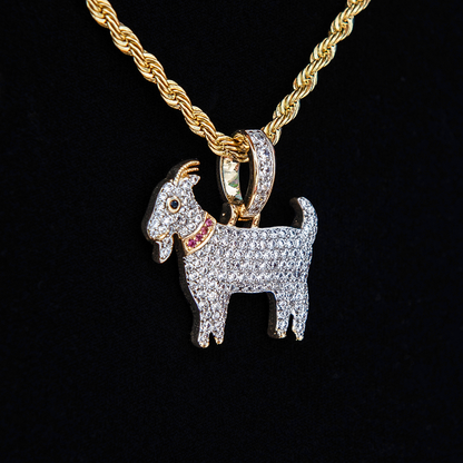 Micro GOAT Pendant in Yellow Gold