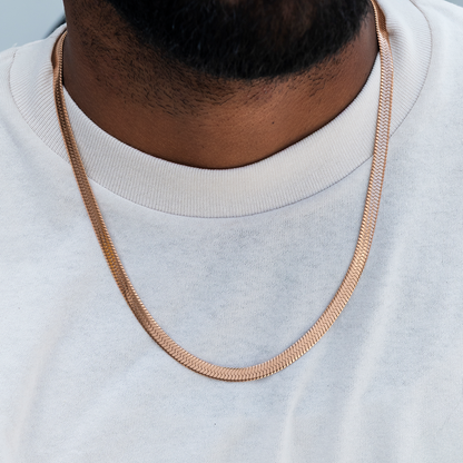 Herringbone Chain in Rose Gold- 8mm