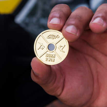 Weight Plate Pendant in Yellow Gold