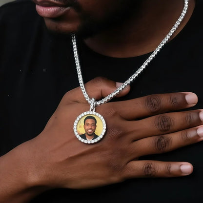 3D CIRCLE CUSTOM PICTURE PENDANT SMALL SIZE