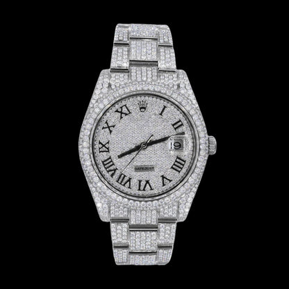 42MM Fully Iced Out Round Era® in White Gold