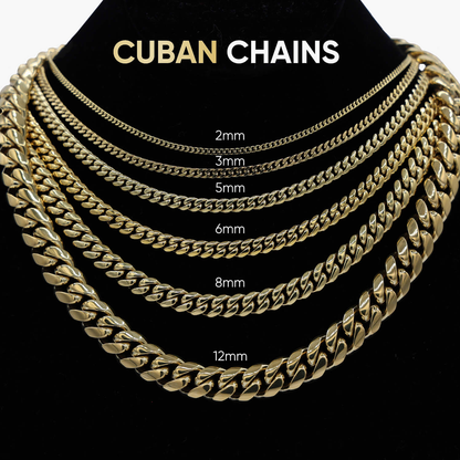 GLD Signature Cuban in Yellow Gold- 12mm