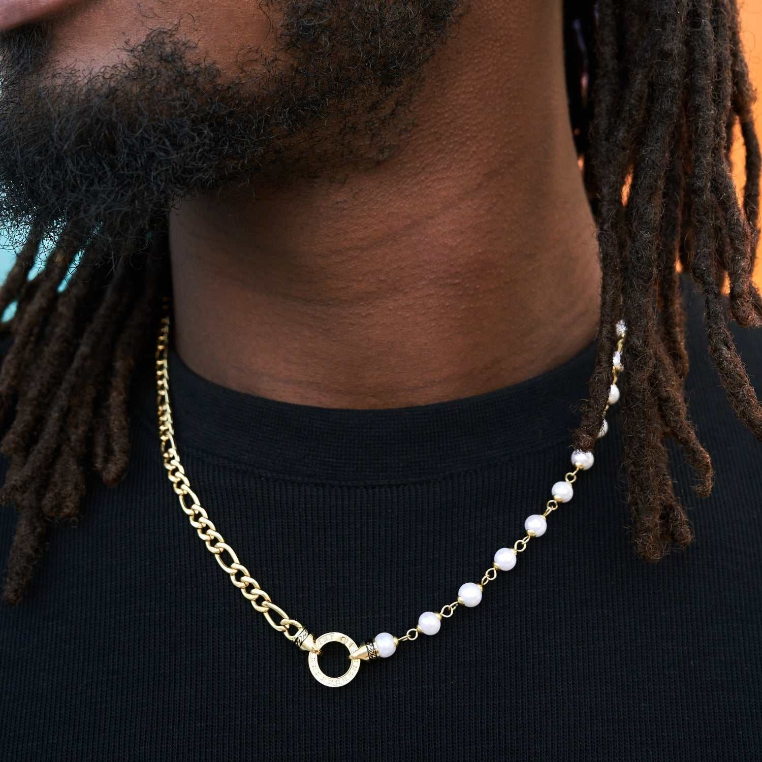 Figaro Link + Pearl Chain