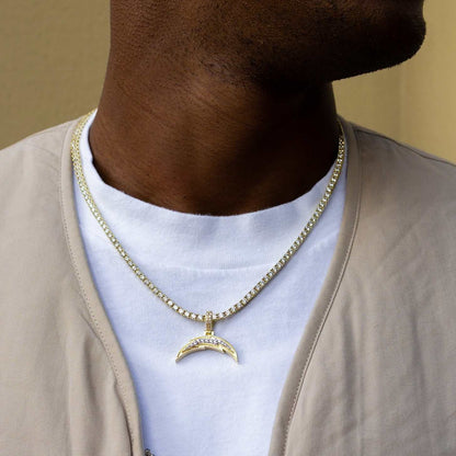 Los Angeles Chargers Official NFL Micro Logo Pendant - Yellow Gold